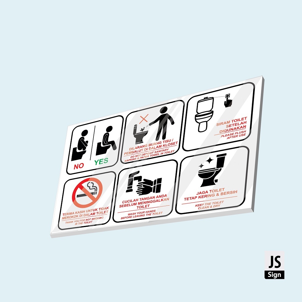 

SAFETY SIGN K3 - DO & DONT TOILET