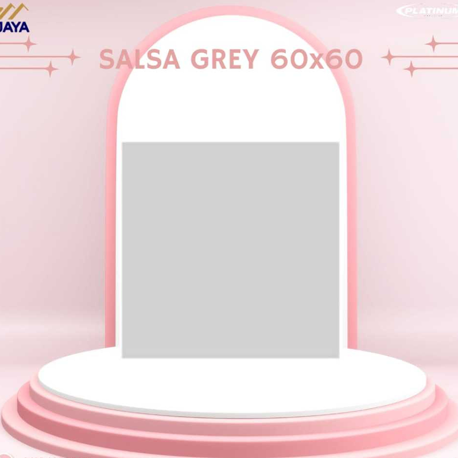 KERAMIK LANTAI GLOSSY HALUS SALSA GREY 60 X 60 PLATINUM