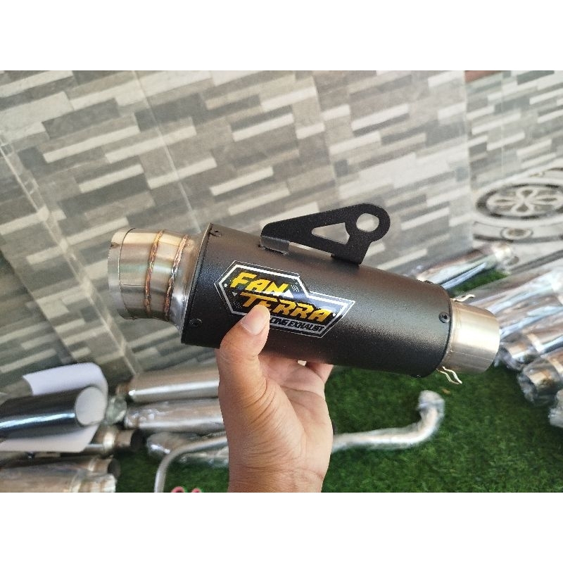TERMURAHHH,,, KNALPOT FANTERA BLACK COUTING KNALPOT RACING FANTERA BLACK COUTING SLENCER KNALPOT RAC