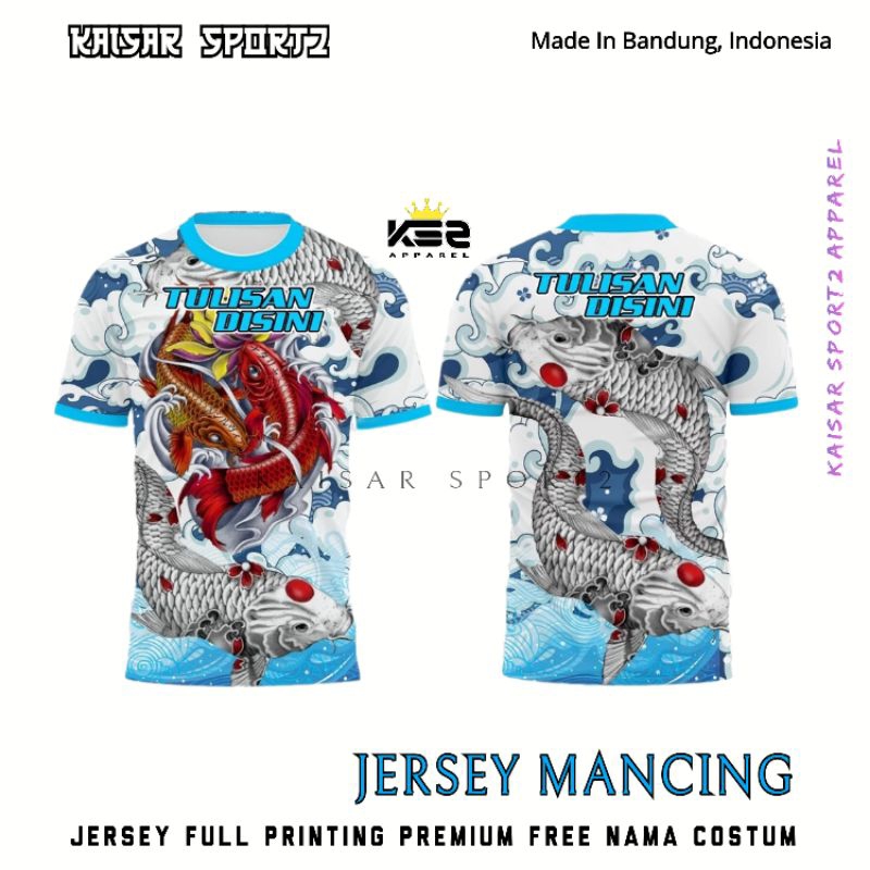 Jersey Mancing Costum Terbaru Full Printing Premium gratis pasang nama
