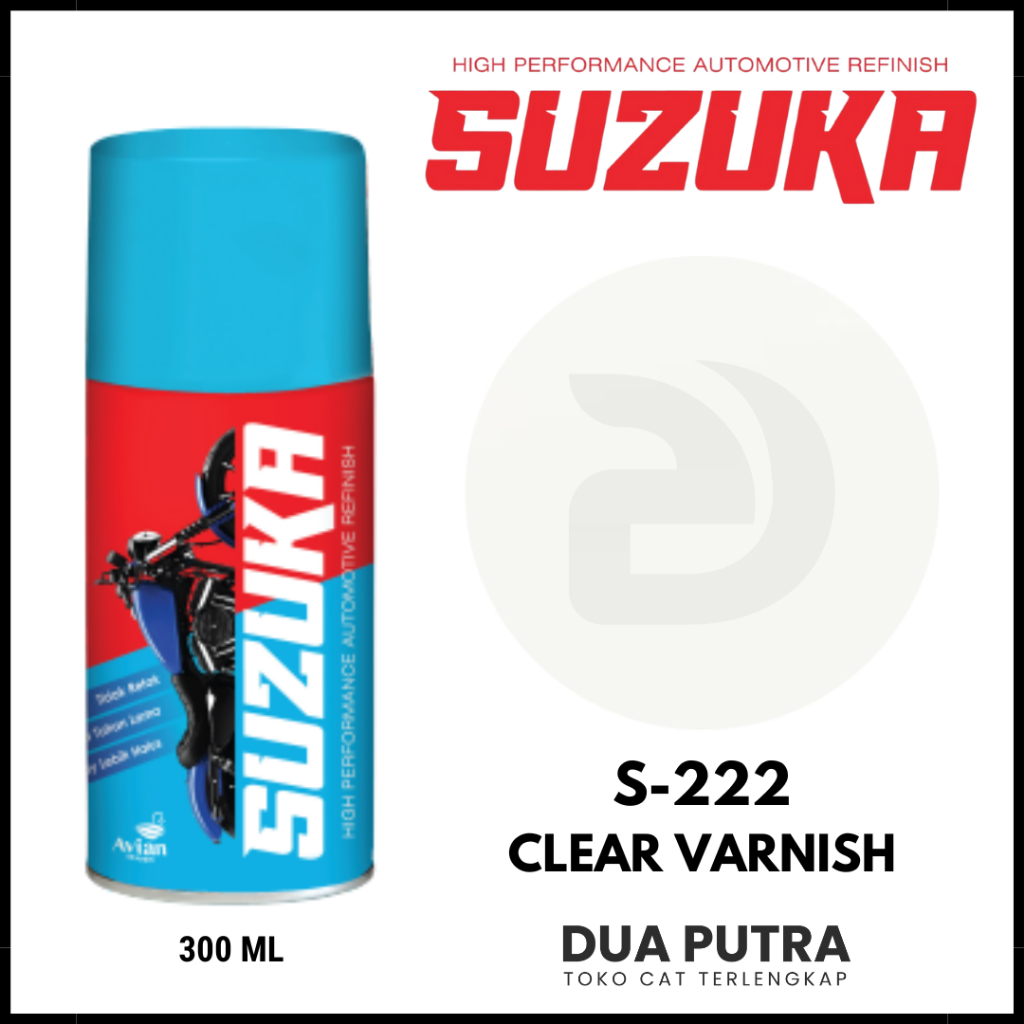 Cat Semprot Suzuka Spray 300ml S-222 Clear Varnish