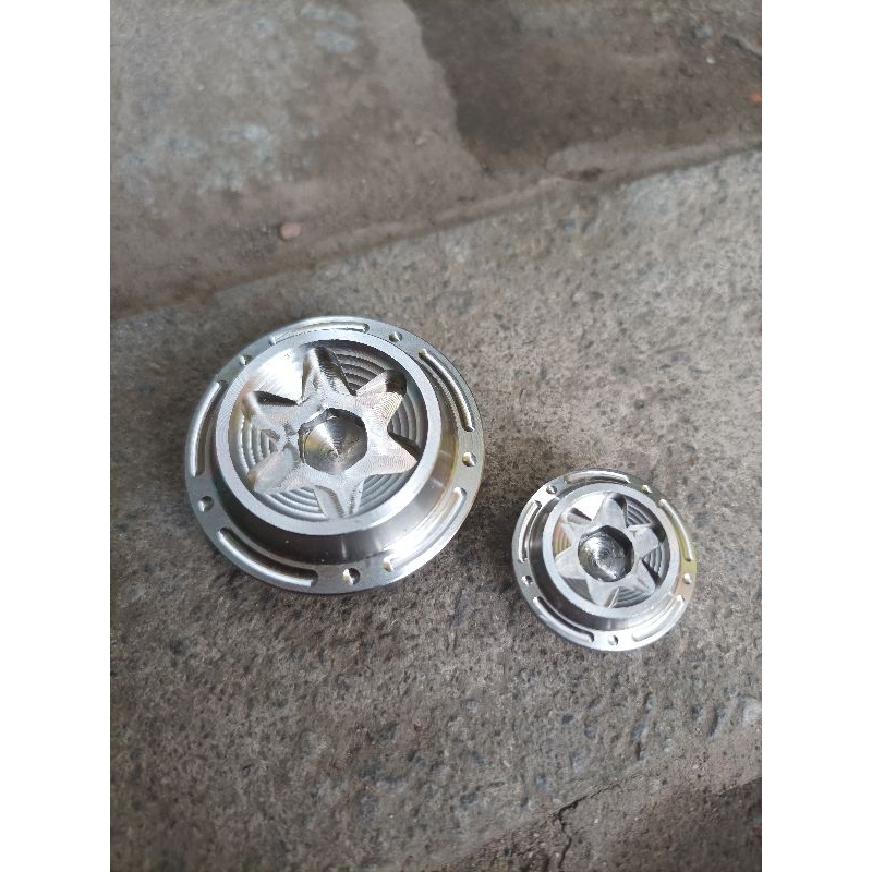 coin stainlees  bak magnet honda tiger tutup top tutup bak magnet