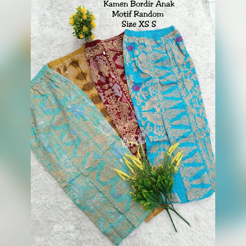 kamenBordir/kamen anak/rok bali/kamen jadi/adat bali/bawahan kebaya/MotifRANDOM