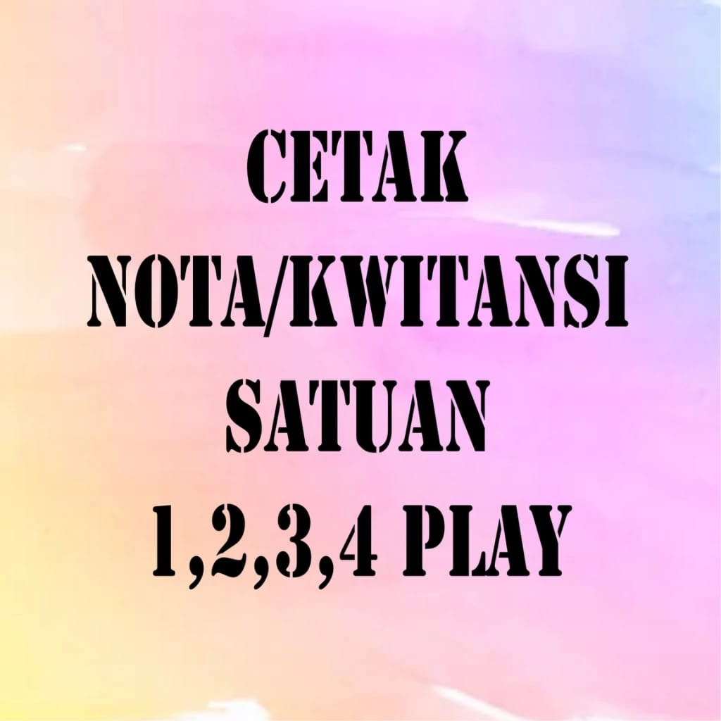 

Cetak Custom 1/2/3 Play Satuan