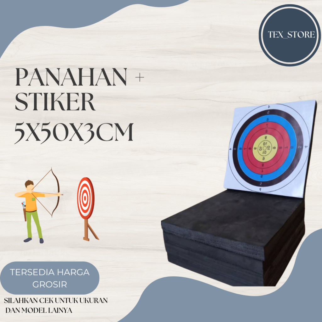Spon Target Panahan Bantalan Target Panah 50x50cm Eva Archery