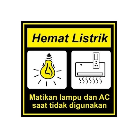 

STIKER VINYL HEMAT LISTRIK 10 x 10 CM SING RAMBU K3