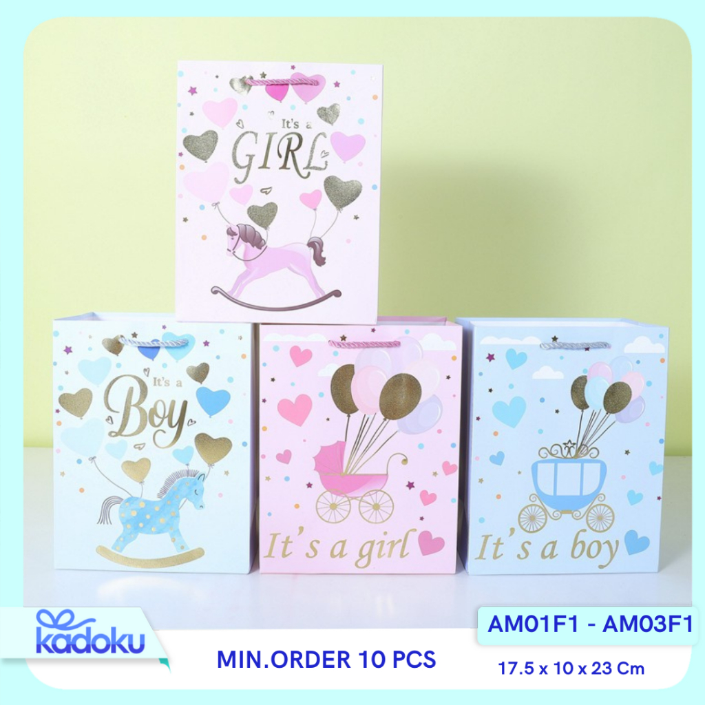 

Paper Bag Motif Baby Boy Baby Girl / Goodie Bag Baby Boy Baby Girl / Tas Kado Motif Baby Boy Baby Girl I AM01F1