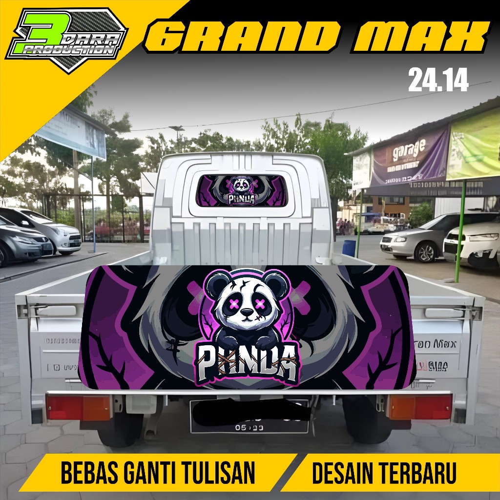 STIKER ONE WAY KACA BELAKANG MOBIL GRAND MAX DESAIN TERBARU 24.14