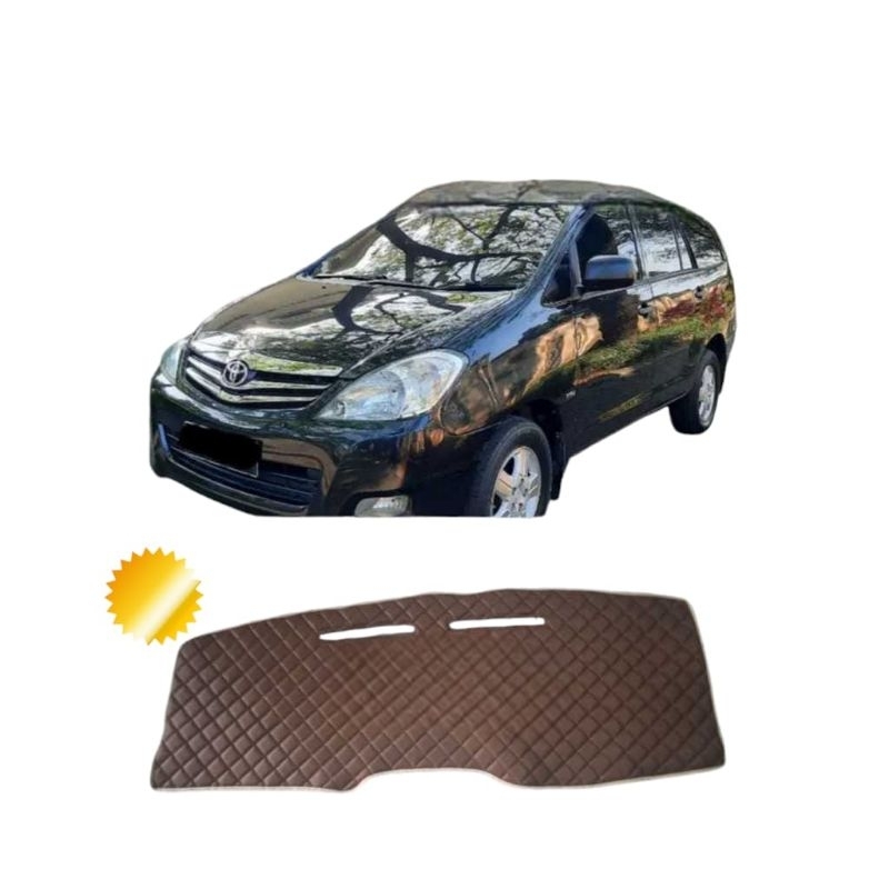 Cover Alas Dashboard Mobil Toyota Innova 2005-2015 Kulit Sintetis Motif Wajik