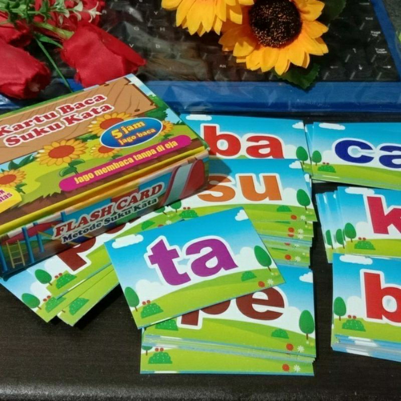 Kartu baca Suku Kata flash card
