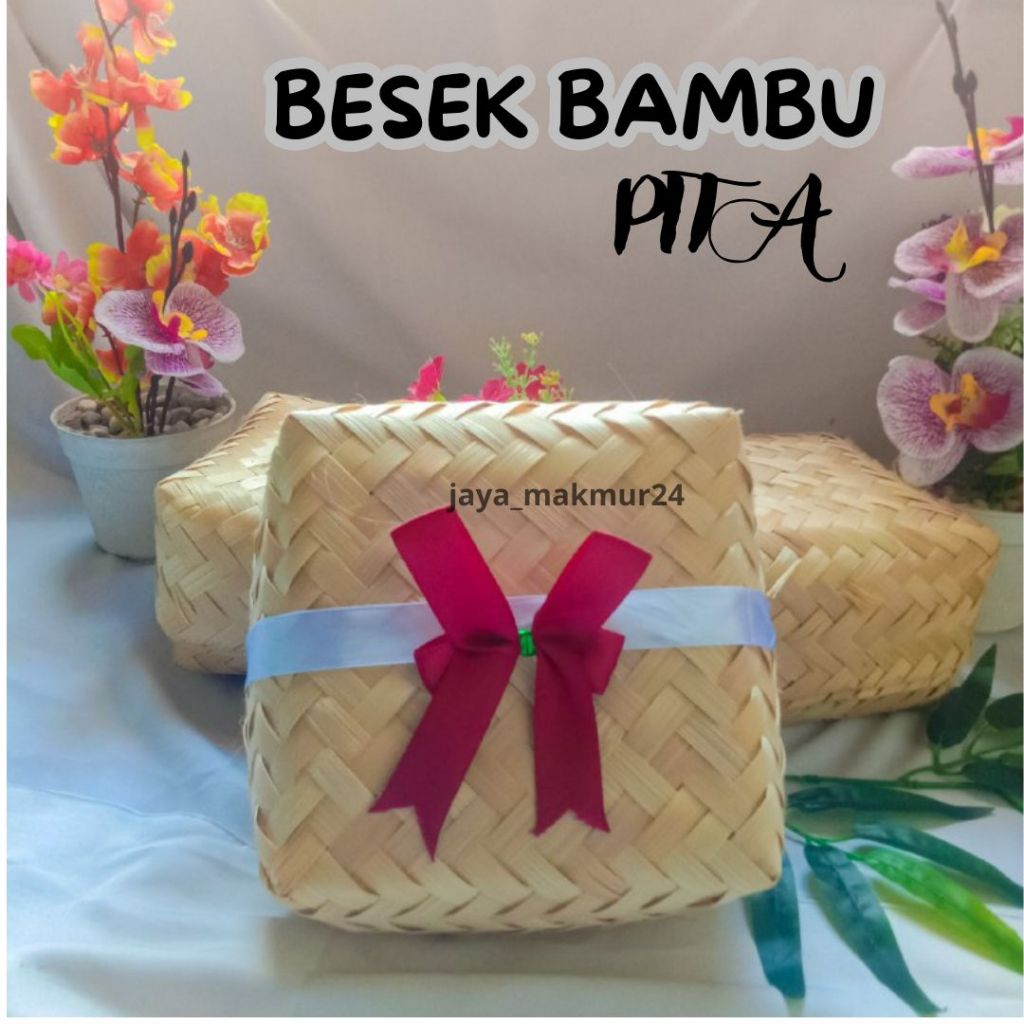 besek bambu 20x20 / besek bambu pita