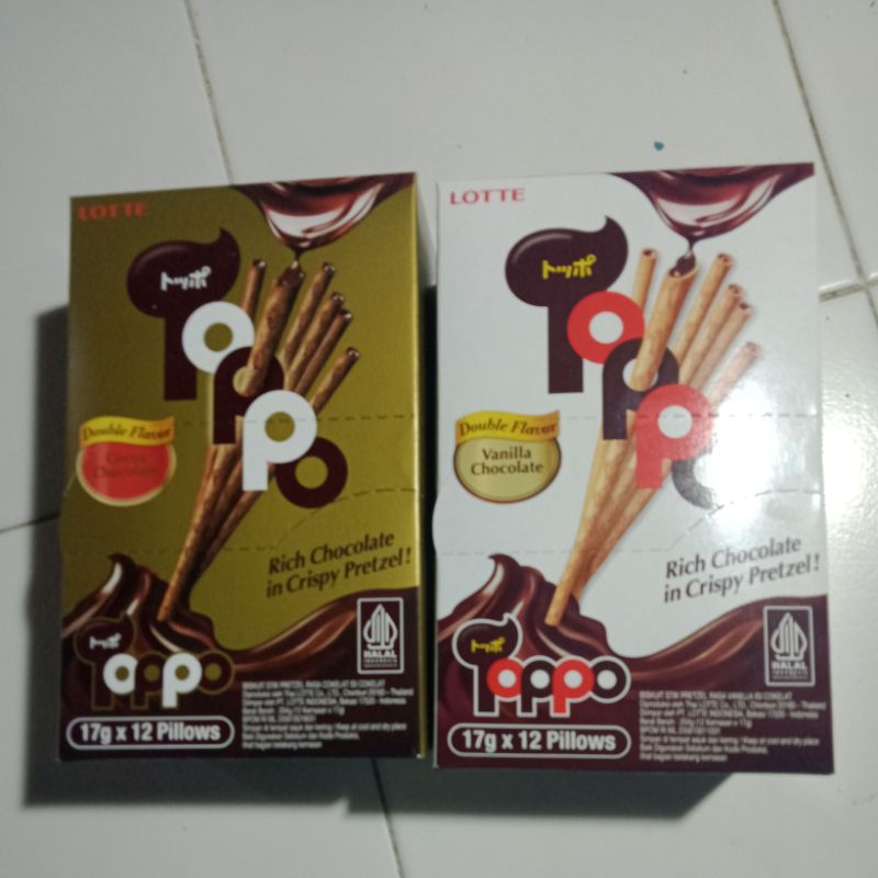 

Toppo stik pretzel 1box stik coklat