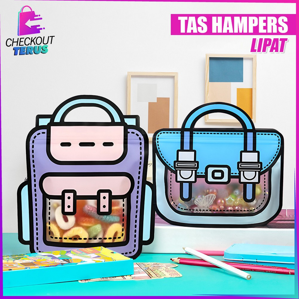 

CT C1094 Plastik Bingkisan Ziplock Motif Tas Ransel 3D Plastik Kemasan Snack Candy Goodie Bag Birthday Souvenir Ultah Anak