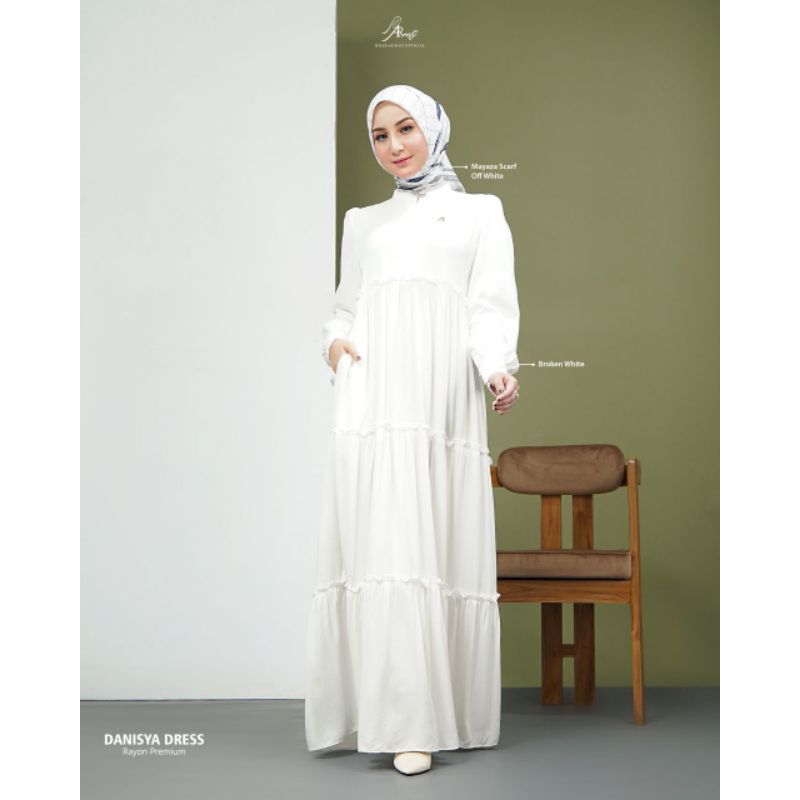 Dress terbaru Arrafi - Danisya dress - Gamis polos -Rayon premiun - Arrafi