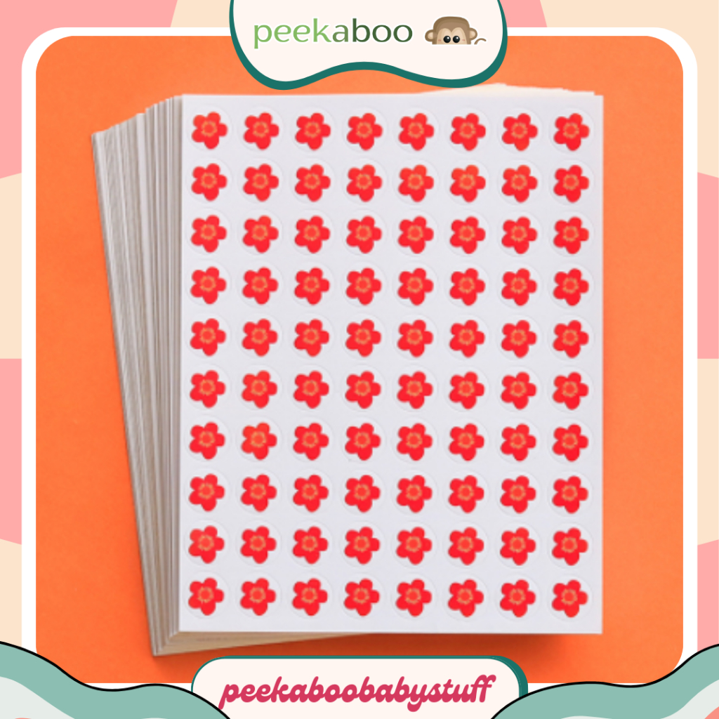 

STICKER REWARDS ANAK - RED FLOWERS || STICKER REWARD ANAK || STIKER LUCU DIY MURAH