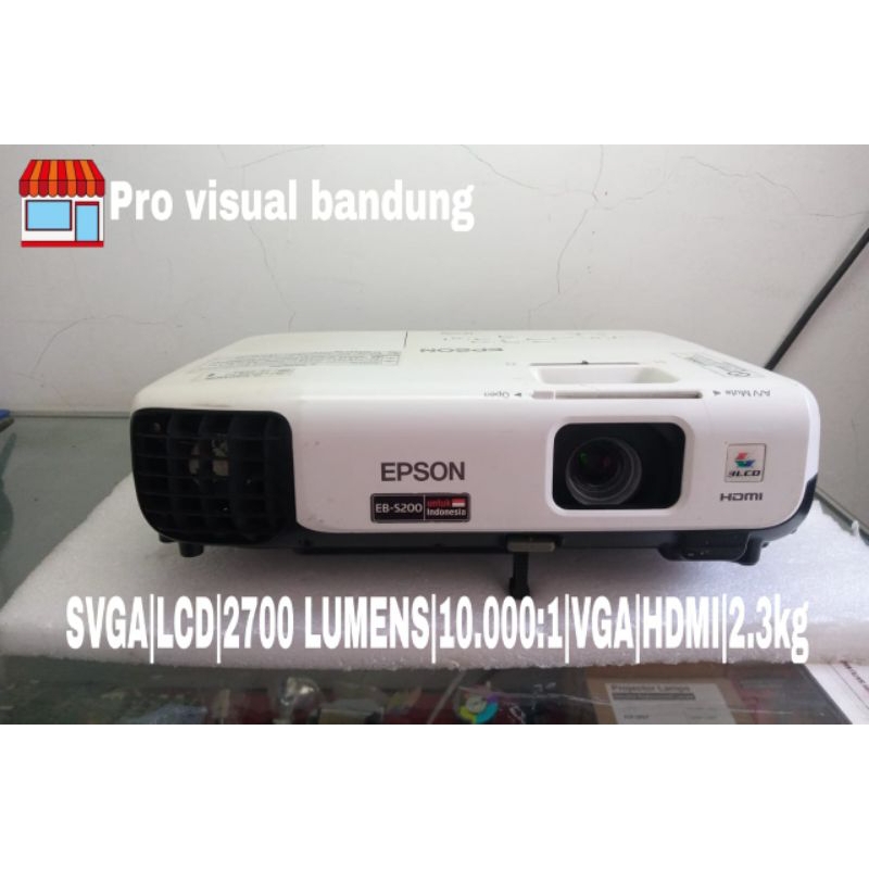 Proyektor second/bekas Epson eb s200 | 2700 lumens | svga | hdmi