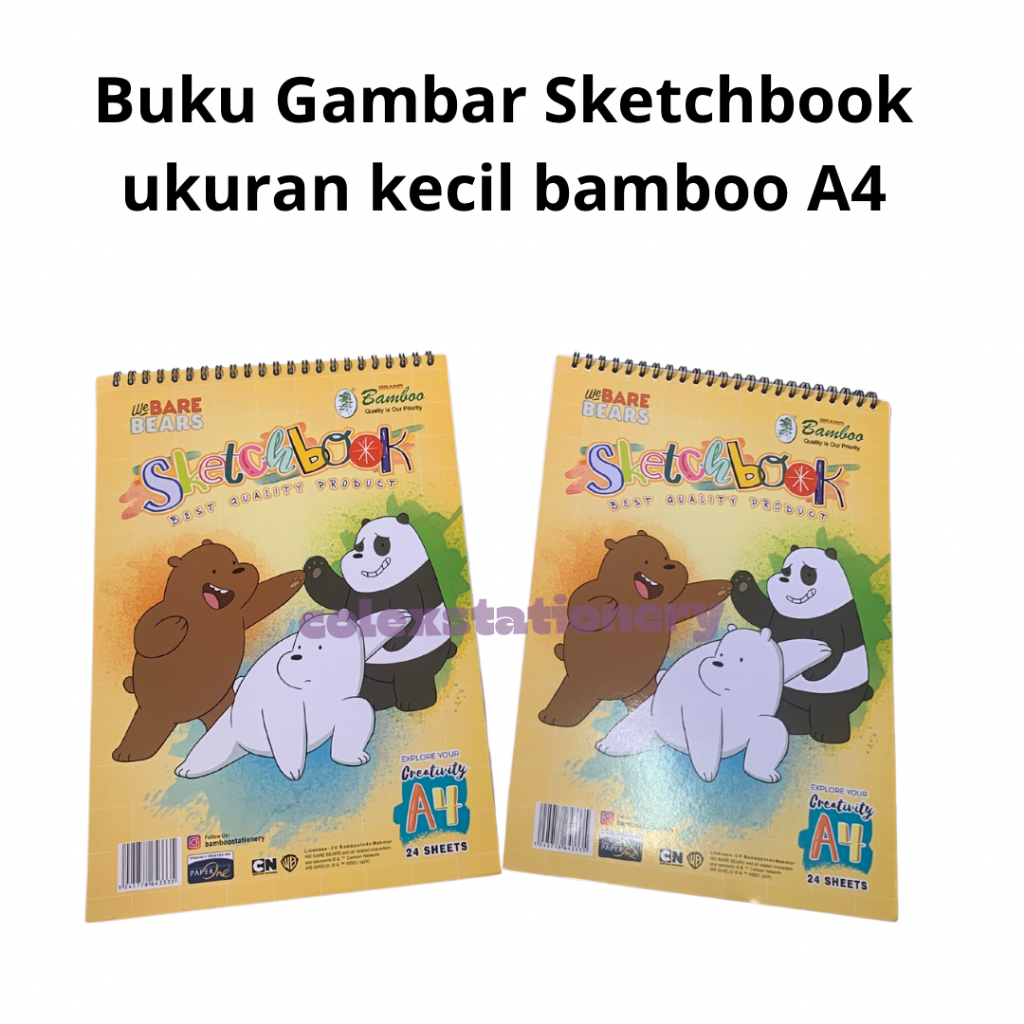 

Buku Gambar Sketsa / Drawing Book Sketch Ukuran Kecil A4 Isi 24 Lembar Bamboo