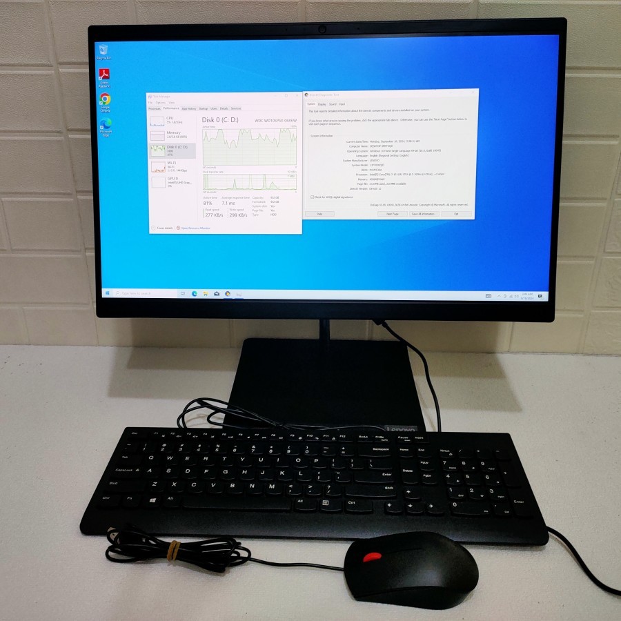 Pc all in one Lenovo V30a-22IML core i3 10110u ram 4 hdd 1tb intel UHD Graphics
