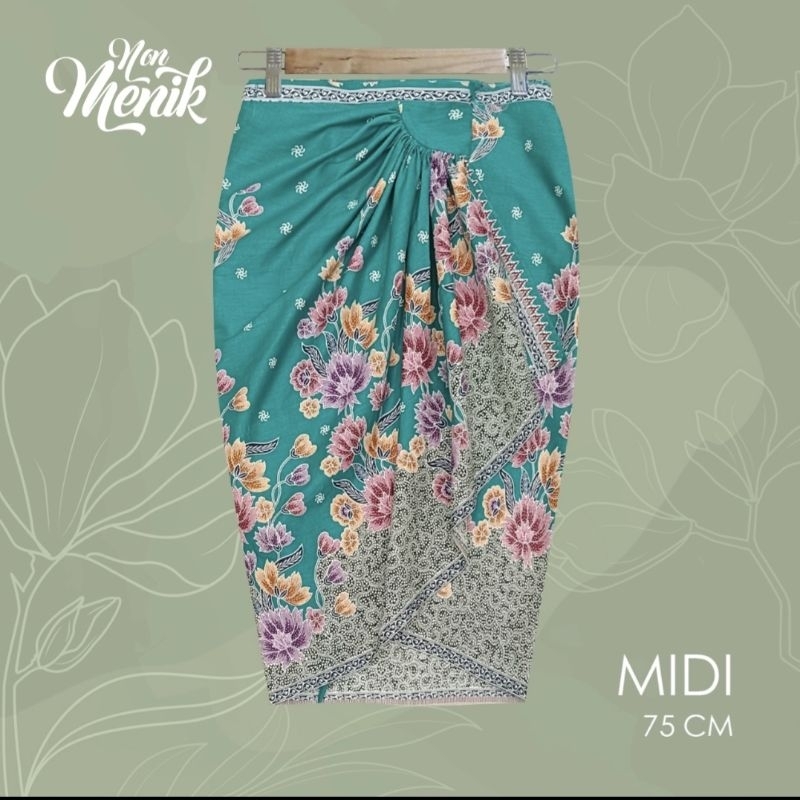 ROK LILIT HIJAU TOSCA BUNGA PREMIUM