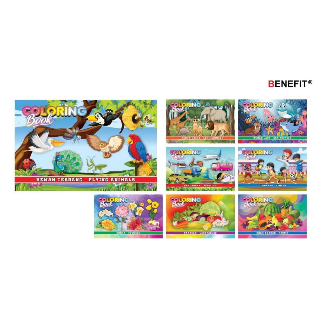 

Rmdodo - Buku Mewarnai Anak Paud TK [1 Pcs - 6 Lembar] / Buku Bergambar Anak 2 Tahun BM-318