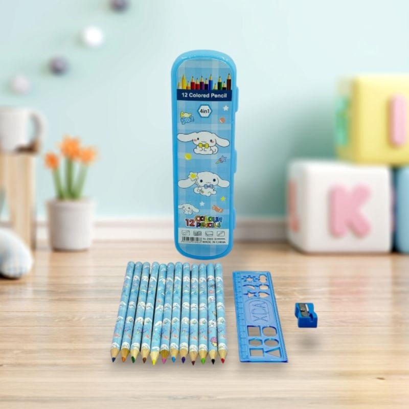 

CC - pensil warna 4 in 1 motif sanrio kuromi / cinnamoroll / melody