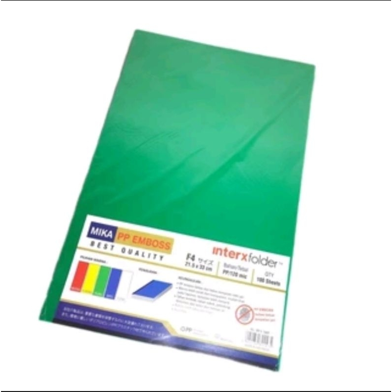 

Plastik Mika Jilid Folio F4 New Emboss Inter X (100 pcs)