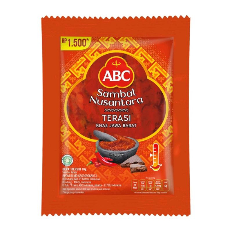 

Sambal ABC Nusantara Terasi Renceng ( isi 10x 18gram)