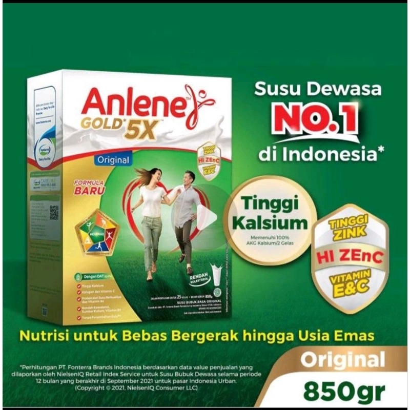 

Anlene Gold 5X Original 850gr