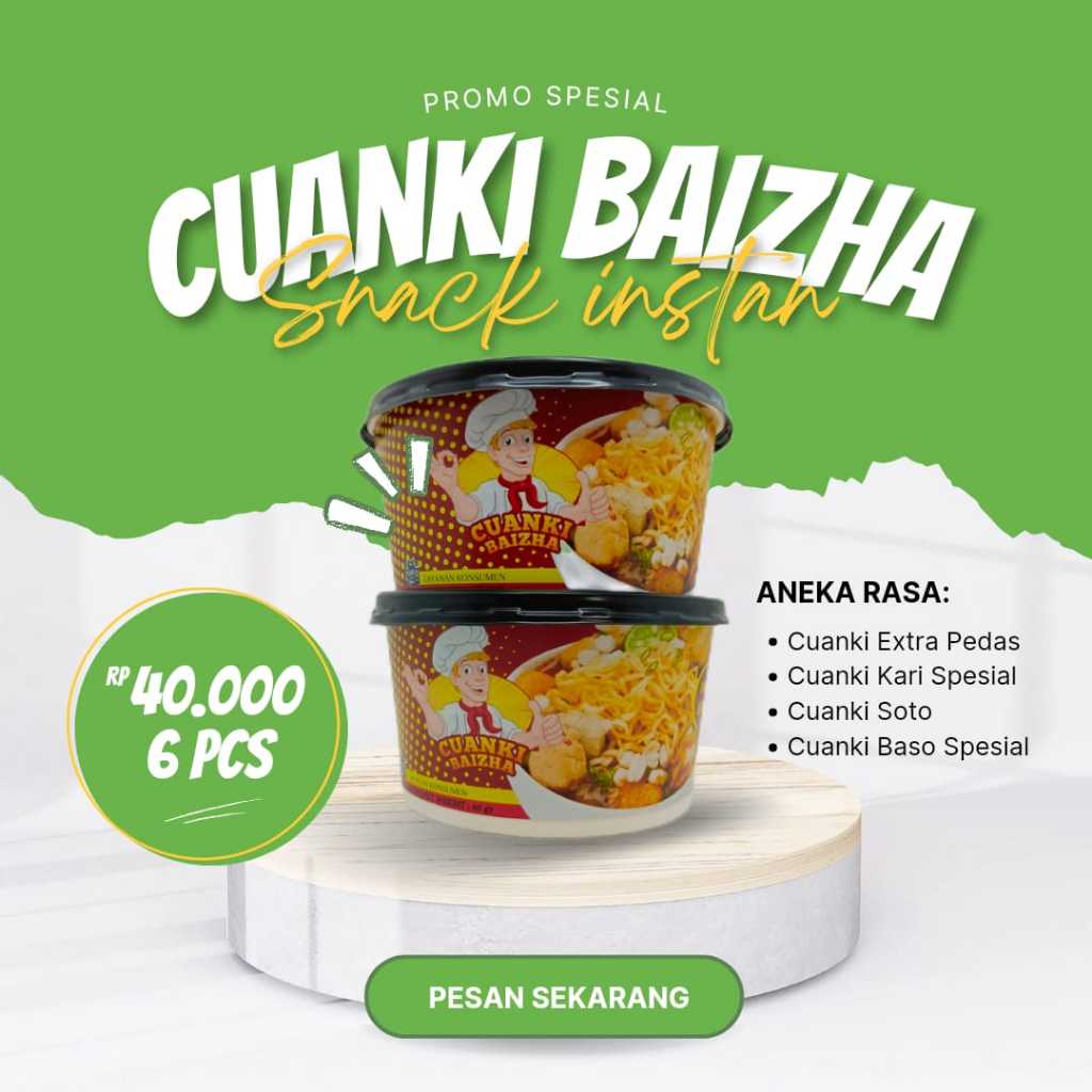 

Cuanki Baizha 6 Pcs Paket Hemat Untuk Keluarga Tercinta