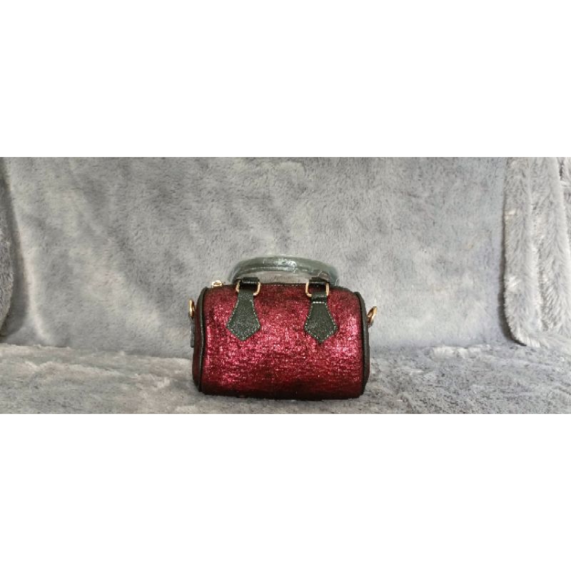 tas merk andari mini maroon slingbag