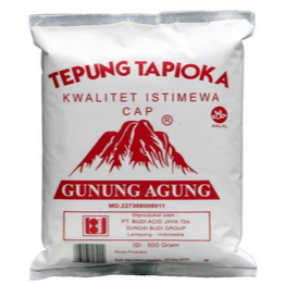 

Tepung tapioka Gunung Agung kemasan pabrik 500 gr