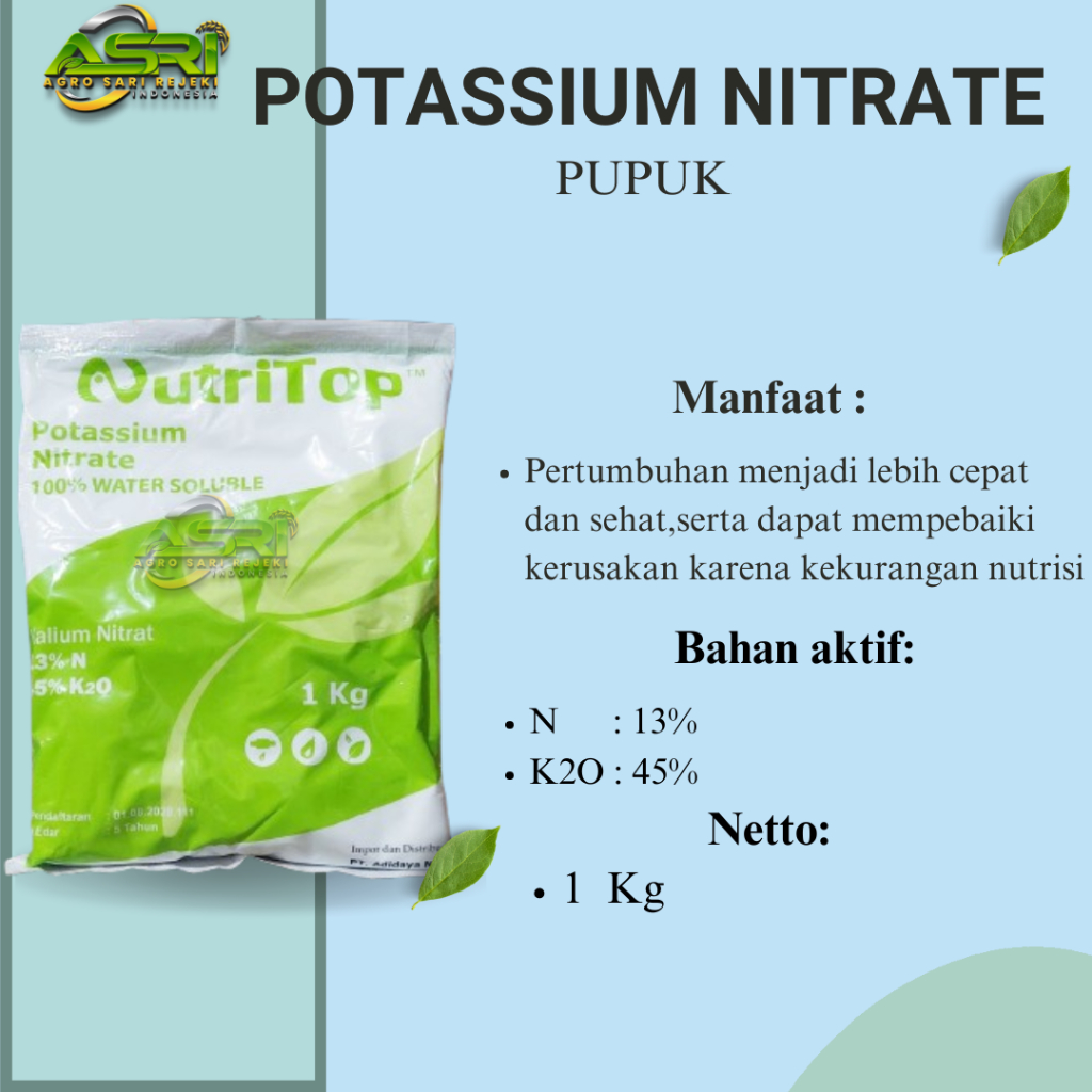 PUPUK NUTRITOP POTASSIUM NITRATE (KNO) 1KG
