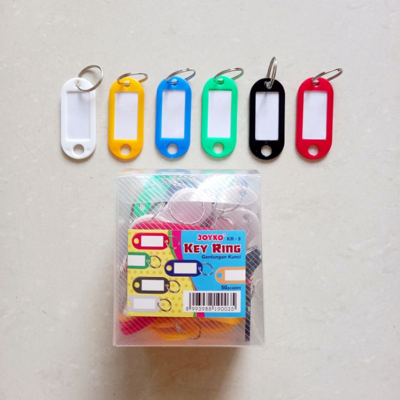 

[ PACK ISI 50 MURAH ] Gantungan Kunci Nama Key Ring Joyko KR - 9 ( 5 x 2.2 cm )