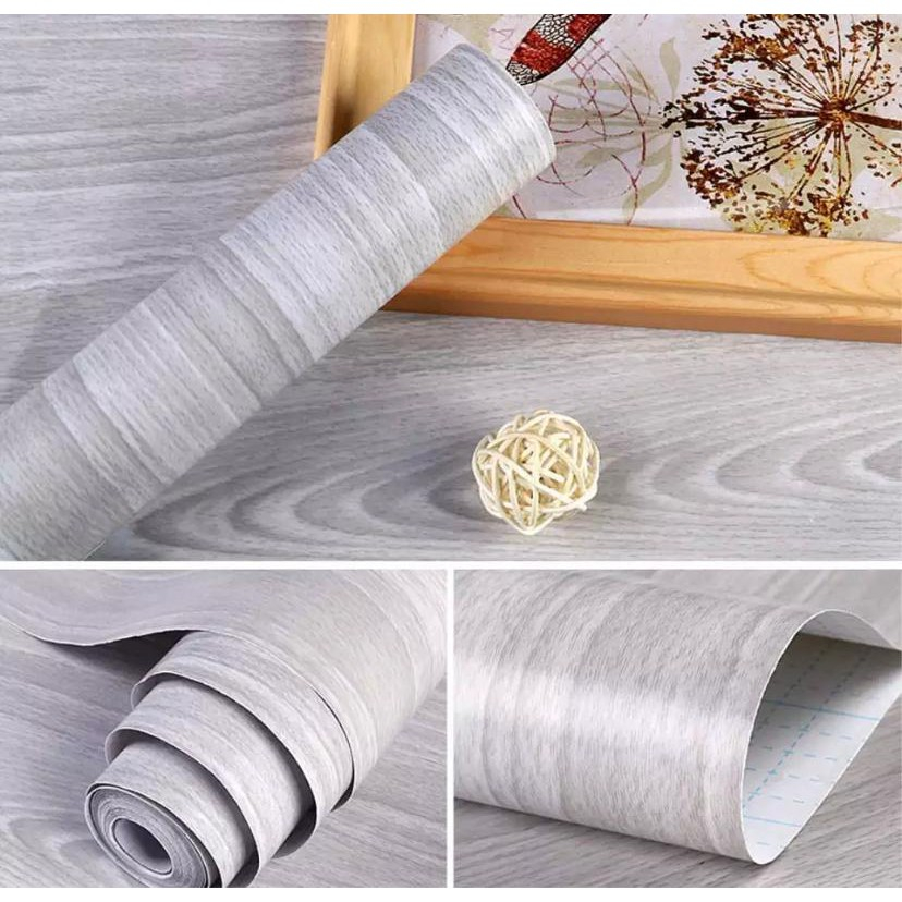 WALLPAPER DINDING MOTIF KAYU TRIPLEK ABU PREMIUM