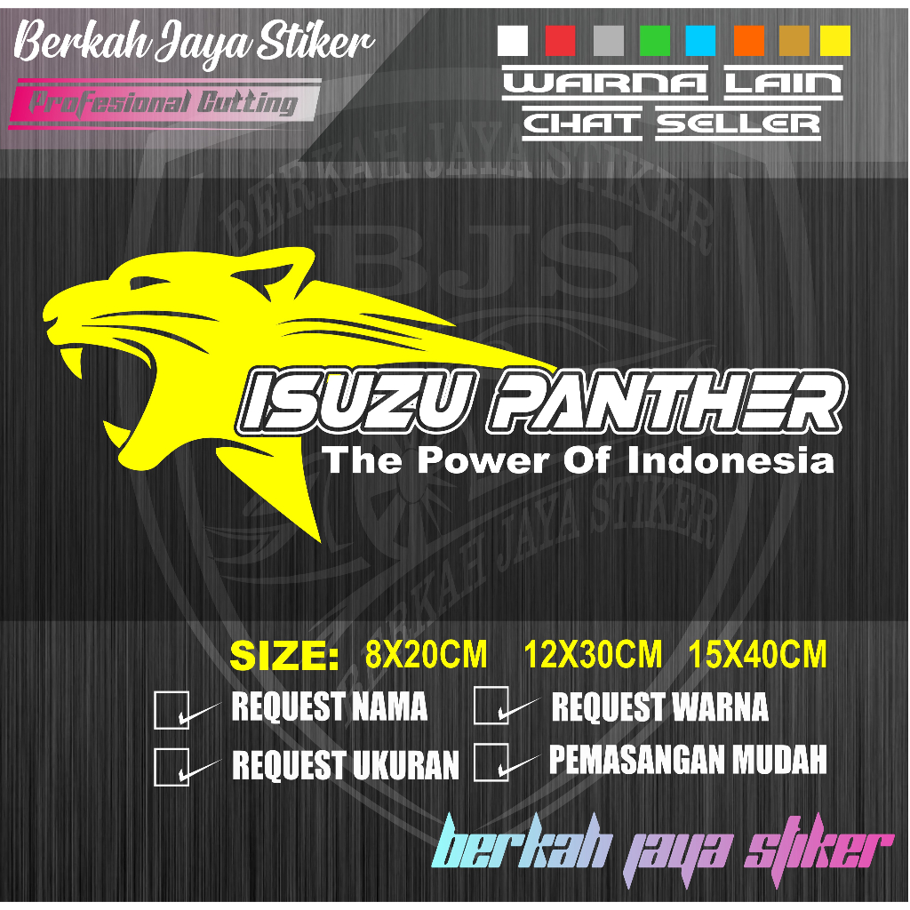 Stiker Isuzu panther indonesia