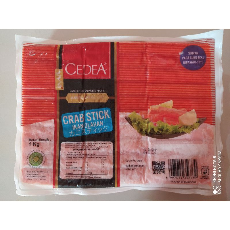 

Cedea Crab Stick 1KG ( Kepiting )