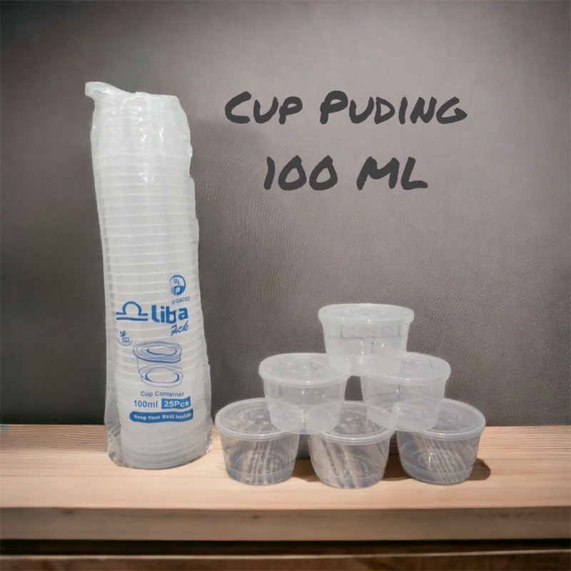 Cup Puding/Gelas Puding/Cup Jely 100 ML/Cup Puding 150 ML isi25