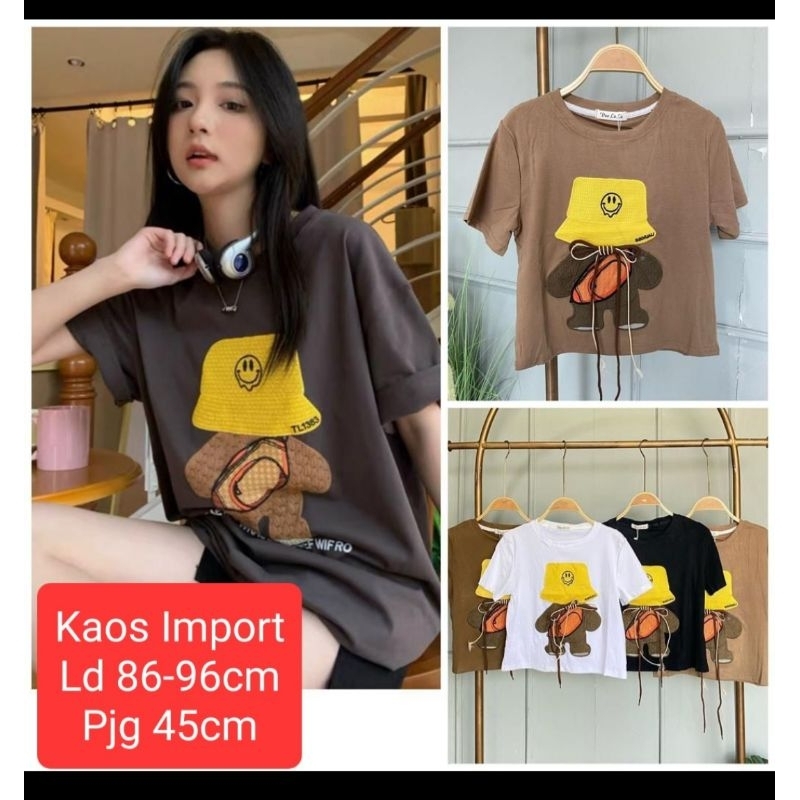 Kaos wanita Topi Kuning