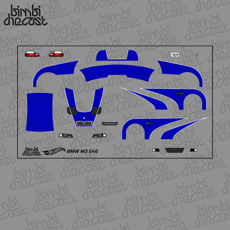 Decal Hotwheels BMW M3 E46 Need For Speed Razor