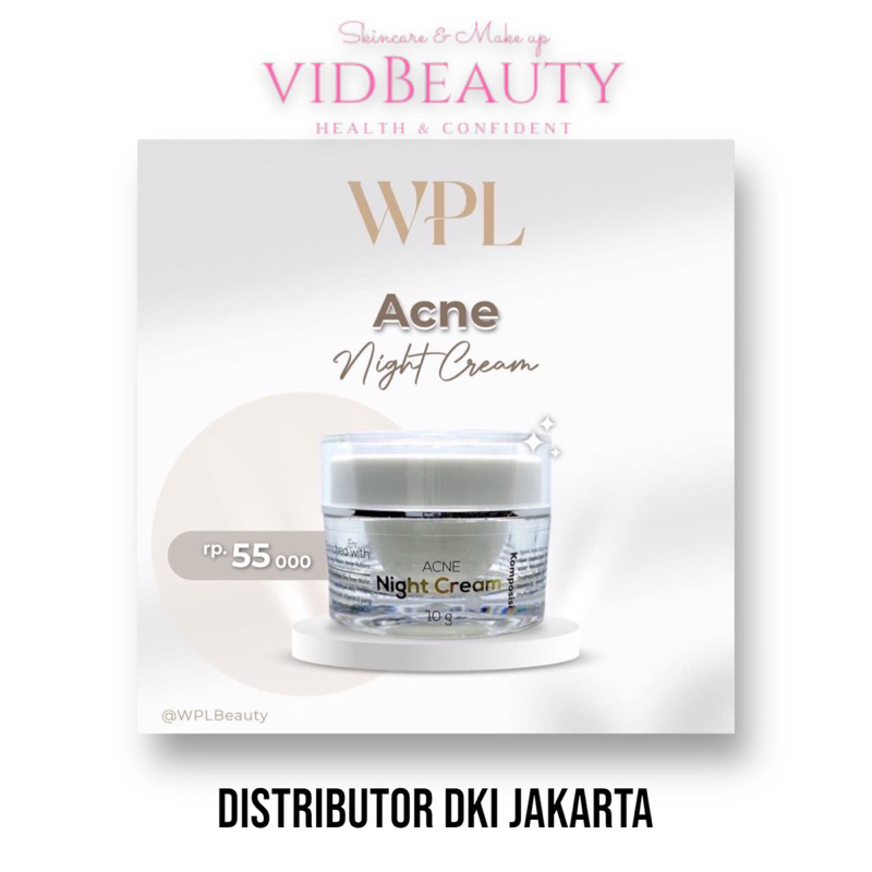 WPL NIGHT CREAM ACNE SERIES WPL SKINCARE BY WINNY PUTRI LUBIS