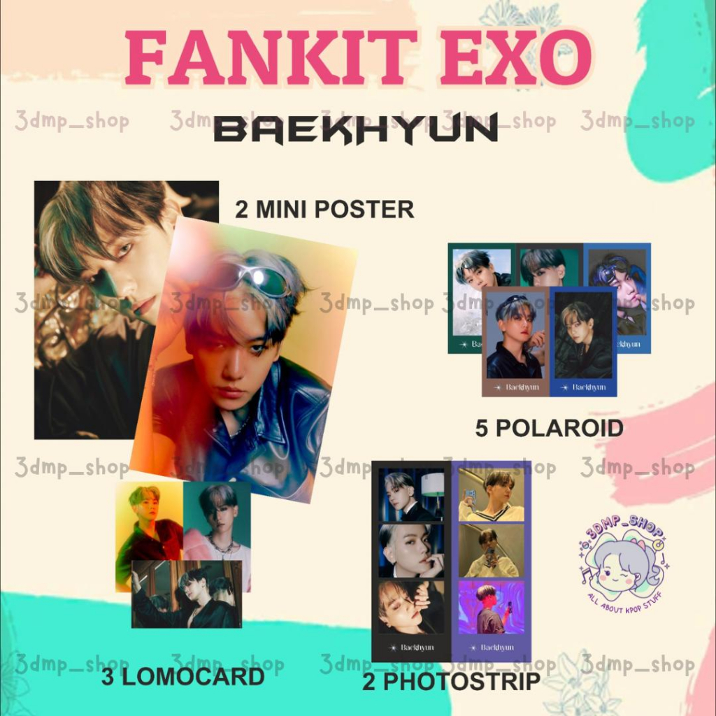 FANKIT EXO POSTER CREAM SODA BAEKHYUN CHANYEOL SEHUN KAI SUHO D.O KYUNG SOO XIUMIN KYUNGSOO CHEN