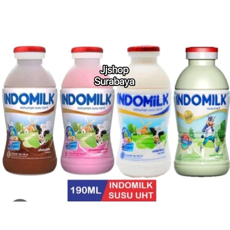 

Indomilk botol susu UHT 190Ml 4 varian rasa