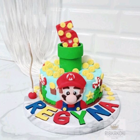 

(surabaya sidoarjo gresik) custom birthday cake kue ultah karakter fondant ribkakoki