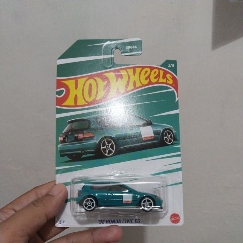 Hot Wheels 92 Honda civic Eg anniversary hijau