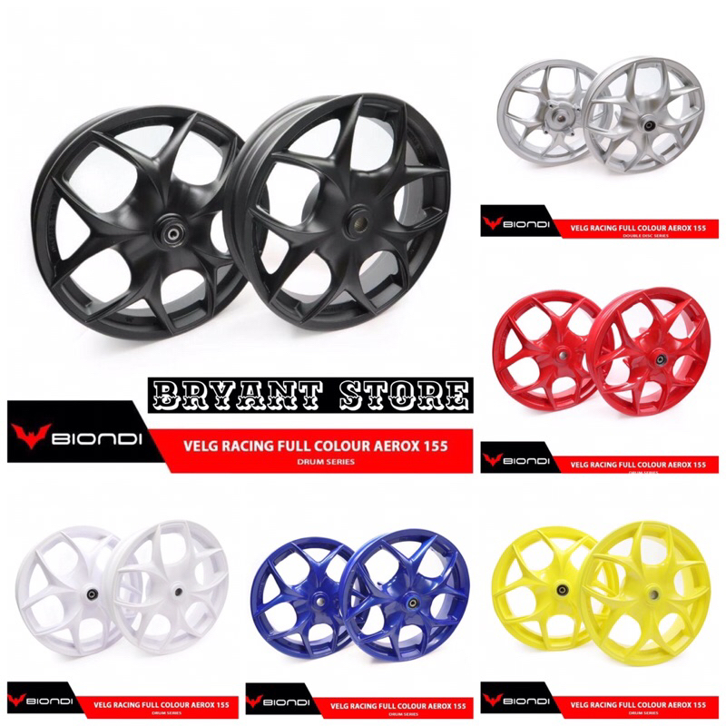 VELG BIONDI AEROX 155 OLD AEROX NEW DRUM SERIES DOUBLE DISC ORIGINAL RING 14 MOTOR YAMAHA PELAK RACI