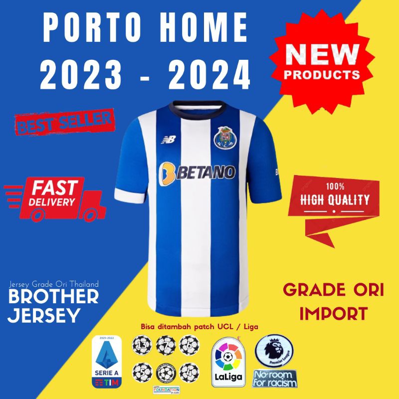 PREMIUM Jersey Porto Home  Musim Baru 2023 2024 GRADE AAA+ ORIGINAL JAMINAN KUALITAS TERBAIK