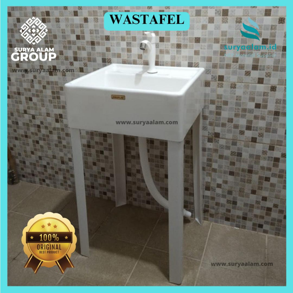 Bak Cuci Piring / Cuci Tangan Wastafel PVC Plastik INNOPLAS + Kaki / Bisa Di Dinding
