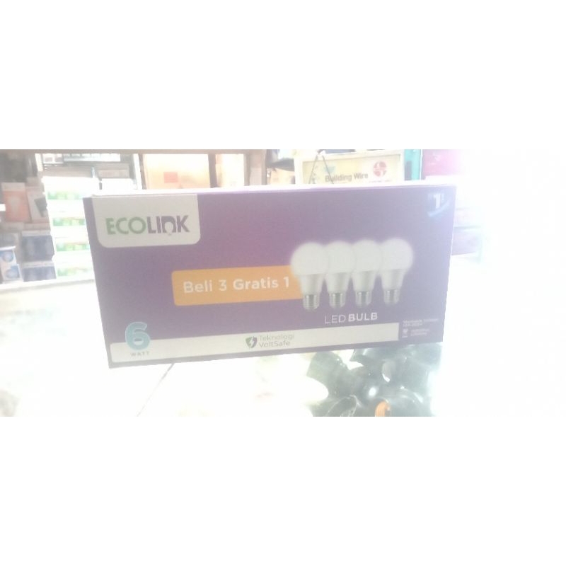 Lampu LED multipack beli 3 geratis 1 ecolink 6watt,8watt,10watt,12watt