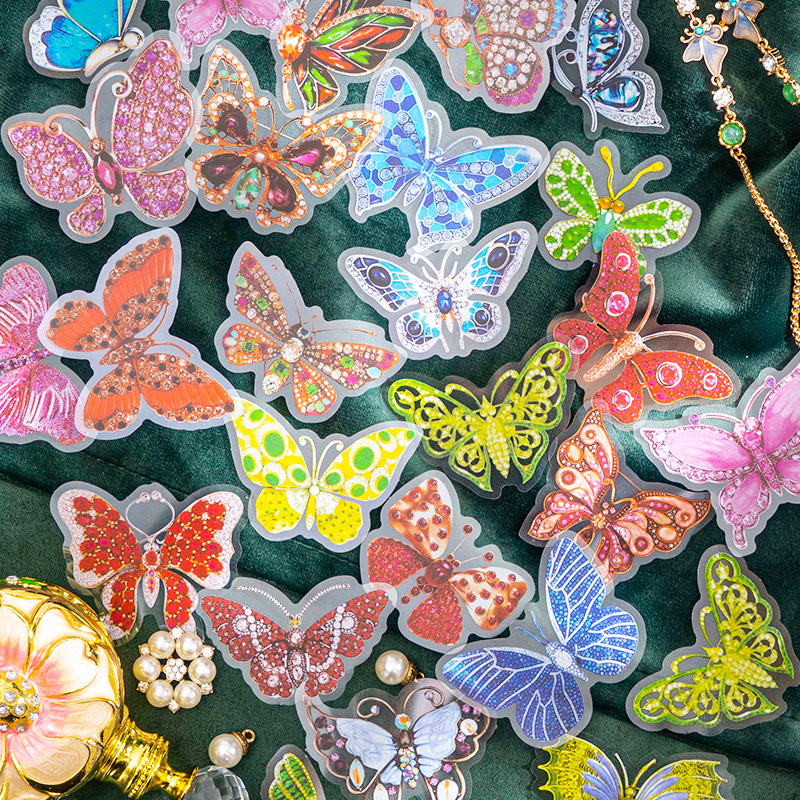 

STICKER CRYSTAL BUTTERFLY AESTHETIC - DECO / DIY / JOURNALING STIKER (ISI 30 PCS)