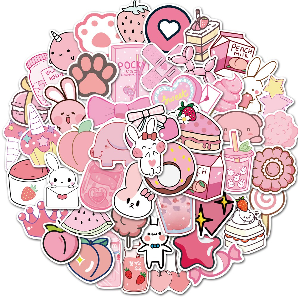 

Stiker Kartun pink part 2 lucu isi 25 pcs